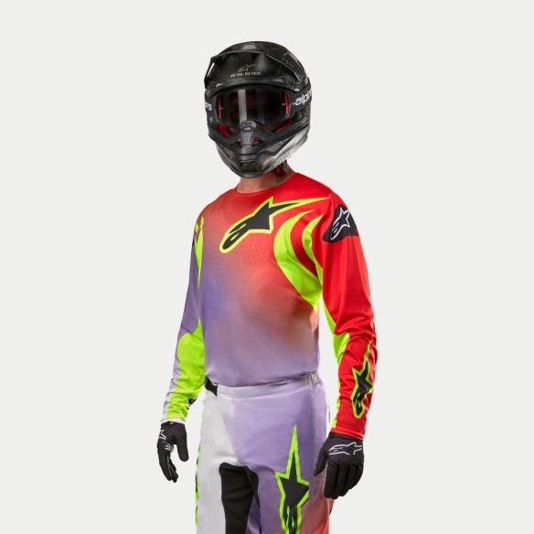 Tricou Moto Enduro/MX Fluid Lucent White/Red/Yellow 24