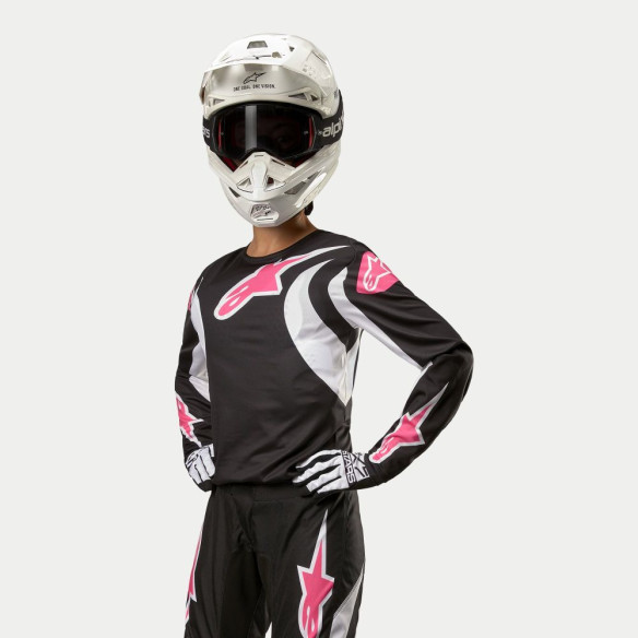 Tricou Moto Enduro/MX Dama Stella Fluid Black/White 24