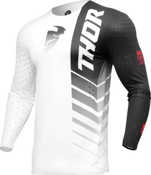 Tricou Moto Mx/Enduro Prime Analog Black/White 2024