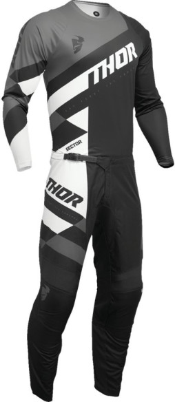 Tricou Moto Mx/Enduro Sector Checker Charcoal Black/Gray 2024