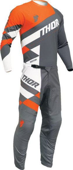 Tricou Moto Mx/Enduro Sector Checker Charcoal/Orange 2024