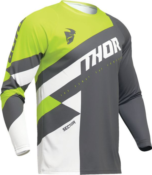 Tricou Moto Mx/Enduro Sector Checker Charcoal/Acid 2024