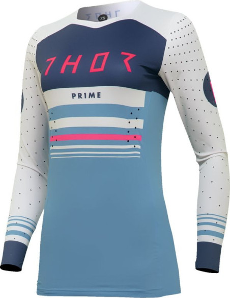 Tricou Moto Mx/Enduro Dama Prime Blaze Blue Steel/Vintage White 2024