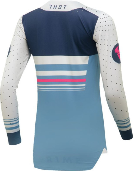 Tricou Moto Mx/Enduro Dama Prime Blaze Blue Steel/Vintage White 2024