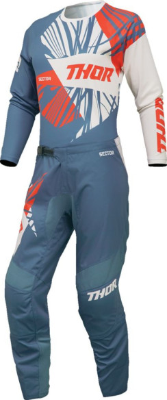 Tricou Moto Mx/Enduro Dama Sector Split Blue Steel/Vintage White 2024