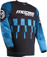 Tricou Moto Enduro/MX Qualifier Black/Blue 24