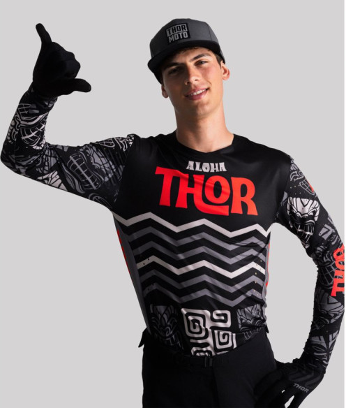 Tricou Moto MX/Enduro Prime Aloha Black/Gray 24
