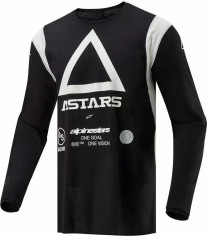 Tricou Moto MX/Enduro Techdura Black/White 24