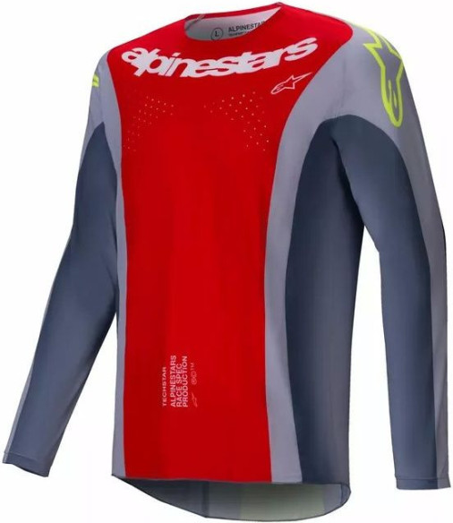 Tricou Moto MX/Enduro Techstar Melt Red/Grey/Yellow 24