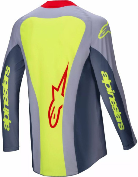 Tricou Moto MX/Enduro Techstar Melt Red/Grey/Yellow 24