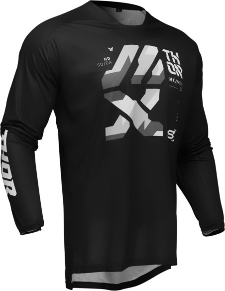 Tricou Moto MX/Enduro Launchmode Brave Black/Gray 25