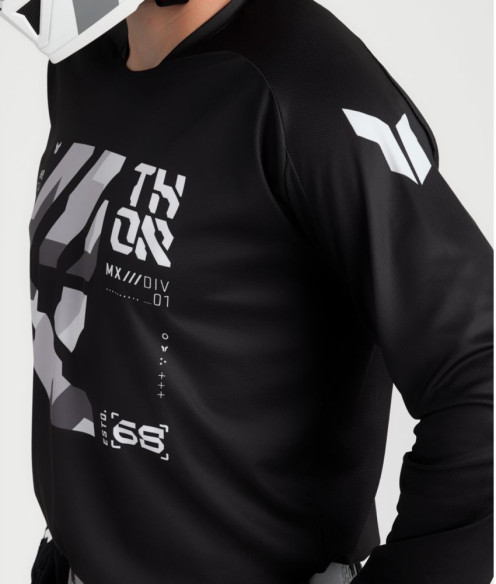 Tricou Moto MX/Enduro Launchmode Brave Black/Gray 25
