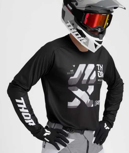 Tricou Moto MX/Enduro Launchmode Brave Black/Gray 25