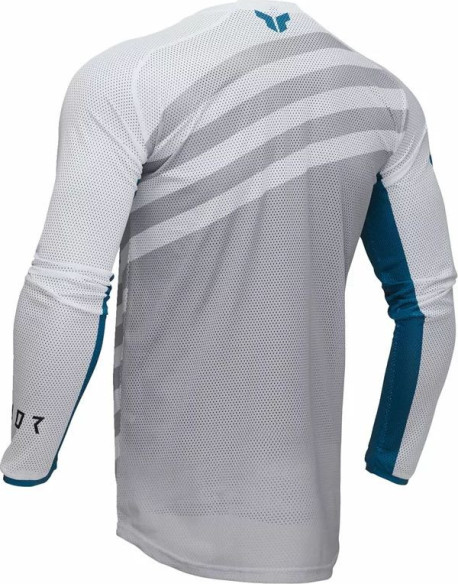 Tricou Moto MX/Enduro Launchmode Vented Raid White/Gray 25
