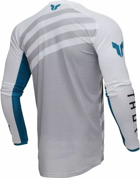 Tricou Moto MX/Enduro Launchmode Vented Raid White/Gray 25