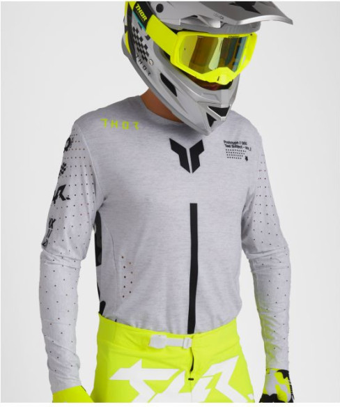 Tricou Moto MX/Enduro Sportmode Riot White/Acid 25
