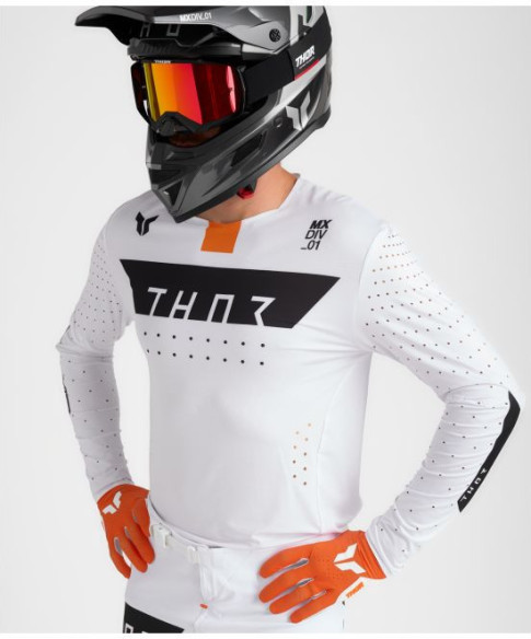 Tricou Moto MX/Enduro Sportmode Rogue White/Orange 25