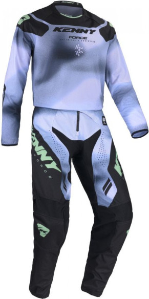 Tricou Moto MX/Enduro Force Fog Grey/Black/Green 25