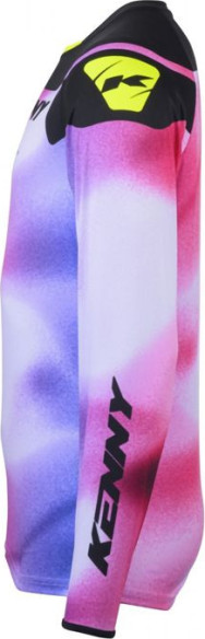 Tricou Moto MX/Enduro Force Fog Pink/White/Black/Yellow 25