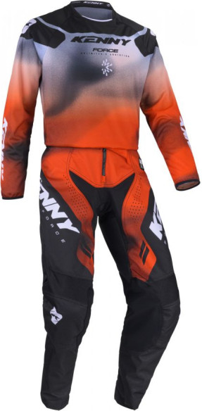 Tricou Moto MX/Enduro Force Fog Orange/Black/Grey 25
