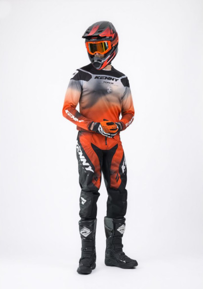 Tricou Moto MX/Enduro Force Fog Orange/Black/Grey 25