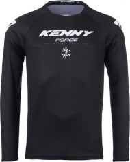 Tricou Moto MX/Enduro Force Solid Black/White 25