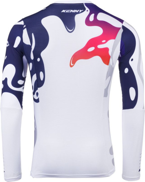 Tricou Moto MX/Enduro Performance Fluid White/Grey/Red/Blue 25