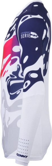 Tricou Moto MX/Enduro Performance Fluid White/Grey/Red/Blue 25