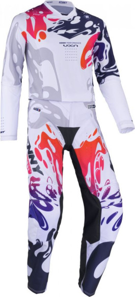 Tricou Moto MX/Enduro Performance Fluid White/Grey/Red/Blue 25