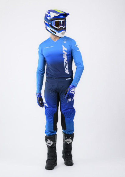 Tricou Moto MX/Enduro Performance Gradient Blue/White 25