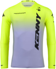 Tricou Moto MX/Enduro Performance Gradient Grey/Yellow Fluo/Black 25