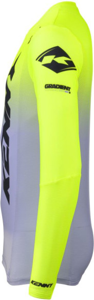 Tricou Moto MX/Enduro Performance Gradient Grey/Yellow Fluo/Black 25