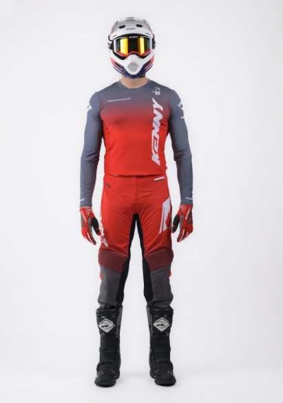 Tricou Moto MX/Enduro Performance Gradient Red/Grey/White 25