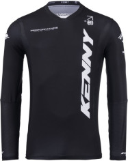 Tricou Moto MX/Enduro Performance Solid Black/White 25