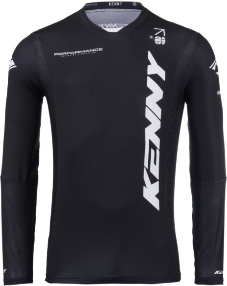 Tricou Moto MX/Enduro Performance Solid Black/White 25