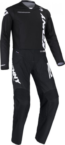 Tricou Moto MX/Enduro Performance Solid Black/White 25