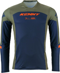 Tricou Moto MX/Enduro Performance Solid Kaki Blue/Green/Orange