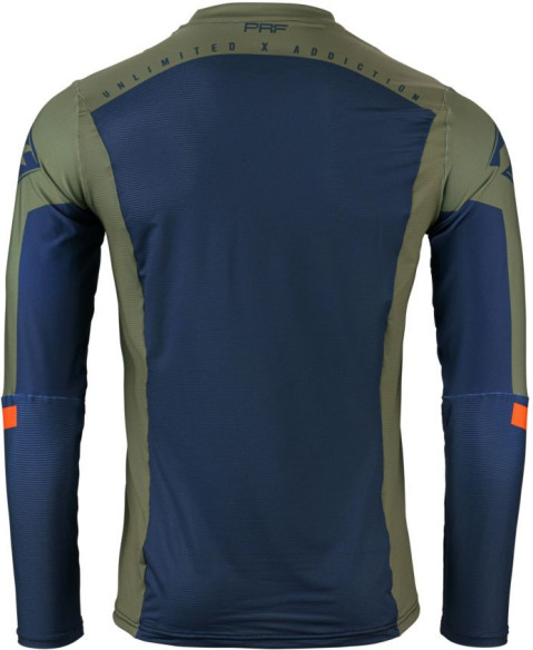 Tricou Moto MX/Enduro Performance Solid Kaki Blue/Green/Orange