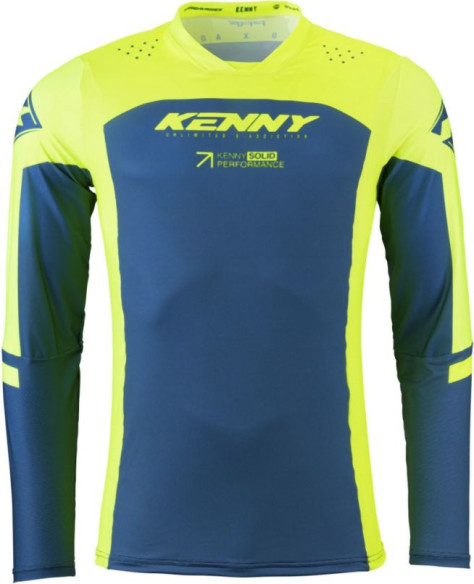 Tricou Moto MX/Enduro Performance Solid Blue/Yellow Fluo
