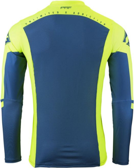 Tricou Moto MX/Enduro Performance Solid Blue/Yellow Fluo