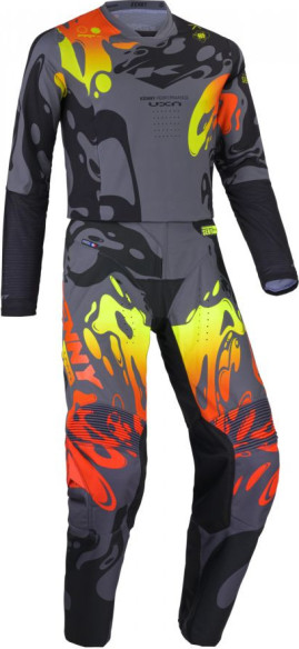 Tricou Moto MX/Enduro Performance Steel Grey/Black/Yellow/Red 25