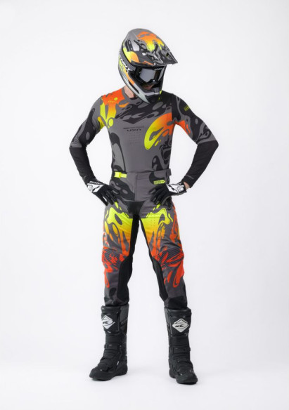 Tricou Moto MX/Enduro Performance Steel Grey/Black/Yellow/Red 25