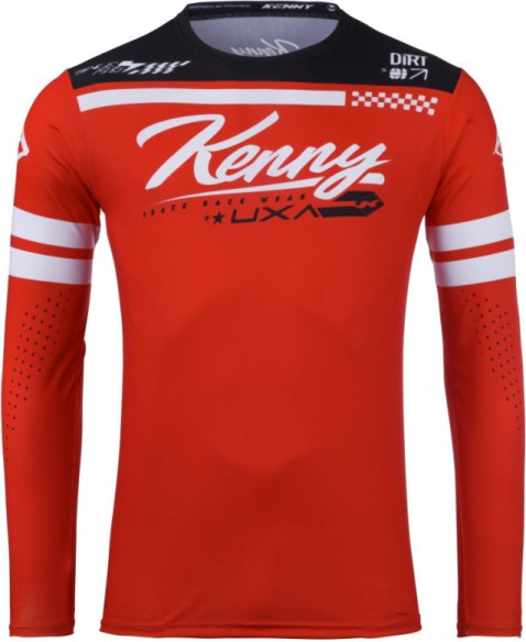 Tricou Moto MX/Enduro Track Dirt Red/White/Black 25