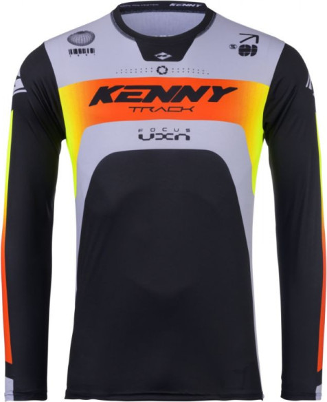 Tricou Moto MX/Enduro Track Focus Black/Grey/Yellow/Red 25
