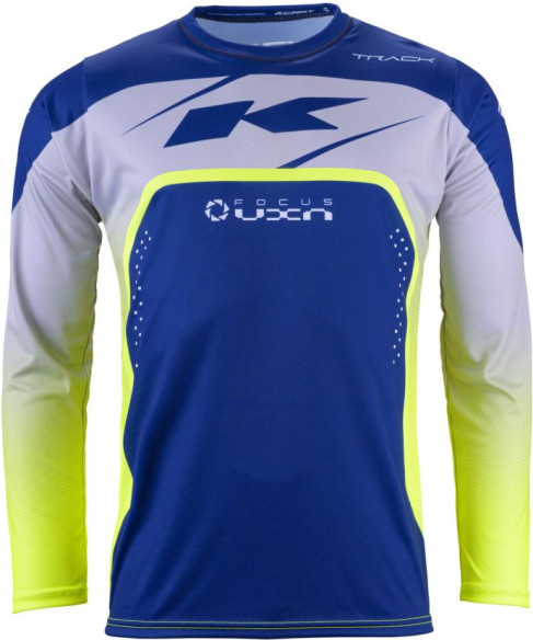 Tricou Moto MX/Enduro Track Focus Navy Blue/Grey/Yellow