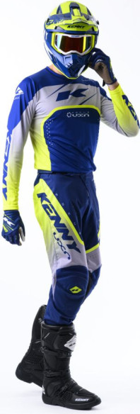 Tricou Moto MX/Enduro Track Focus Navy Blue/Grey/Yellow