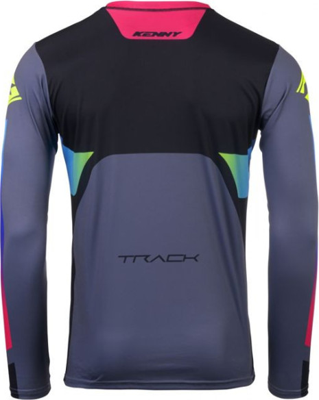 Tricou Moto MX/Enduro Track Focus Neon Grey/Black/Yellow/Blue/Pink 25