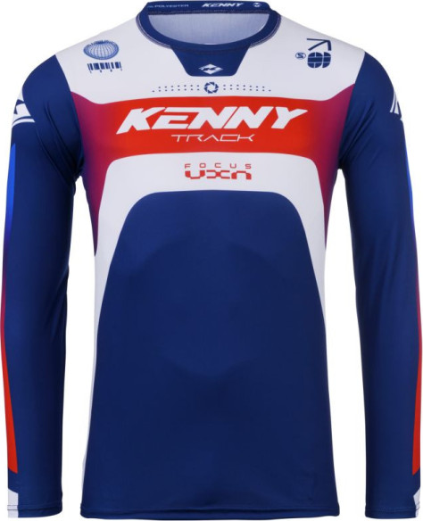 Tricou Moto MX/Enduro Track Focus Patriot Blue/White/Red 25