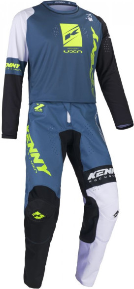 Tricou Moto MX/Enduro Track Zoom Petrol Blue/Yellow/White/Black 25