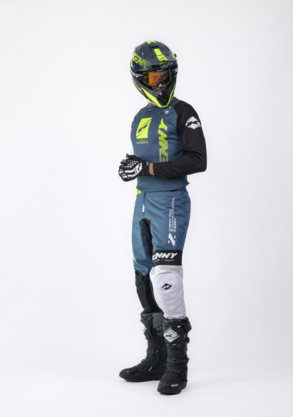 Tricou Moto MX/Enduro Track Zoom Petrol Blue/Yellow/White/Black 25